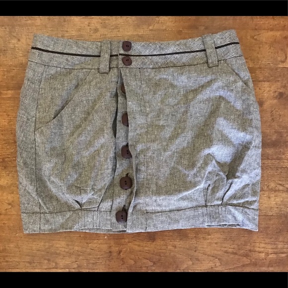 BCBG tweed button down skirt - Picture 1 of 3